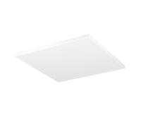 Eglo Rovito Plafoniera a LED, rotonda, con telecomando, per bagno, lampada da soffitto in plastica di colore bianco, luce bianca calda e fredda, IP44, 50 x 50 cm