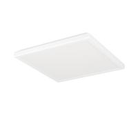 Eglo Rovito Plafoniera a LED, rotonda, per bagno, lampada da soffitto in plastica di colore bianco, luce bianca calda e fredda, IP44, 29 x 29 cm