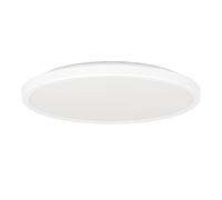 Eglo Rovito Plafoniera a LED, rotonda, per bagno, lampada da soffitto in plastica di colore bianco, luce bianca calda e fredda, IP44, diametro 30 cm