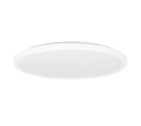 Eglo Rovito Plafoniera a LED, rotonda, per bagno, lampada da soffitto in plastica di colore bianco, luce bianca calda e fredda, IP44, diametro 39 cm