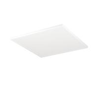 Eglo Rovito Plafoniera a LED, rotonda, per bagno, lampada da soffitto in plastica di colore bianco, luce bianca calda e fredda, IP44, 50 x 50 cm