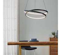 Lampadario Moderno Ruotale Led Alluminio Nero