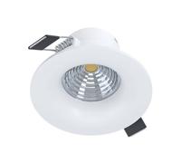 EGLO - SALICETO LAMPADA LED DA INCASSO IN ALLUMINIO BIANCO 6W DN. 88 MM. 2700K 380LM 98243