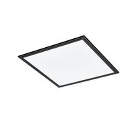 EGLO Salobrena 1 - Pannello LED, plafoniera quadrata, in plastica bianca e metallo nero, plafoniera per ufficio, corridoio e cucina, luce bianca neutra, 45 x 45 cm