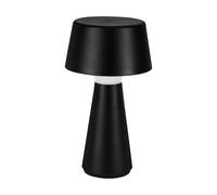 EGLO Huesa Lampada da tavolo a LED, per esterni, lampada da comodino a batteria, touch, dimmerabile, senza fili, ricaricabile tramite USB, plastica nera, luce bianca calda e fredda, IP44
