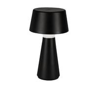 EGLO Huesa Lampada da tavolo a LED, per esterni, lampada da comodino a batteria, touch, dimmerabile, senza fili, ricaricabile tramite USB, plastica nera, luce bianca calda e fredda, IP44