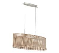 Lampadario Industrial Sendero 2 Luci Acciaio Grigio Opaco Diffusore Acero