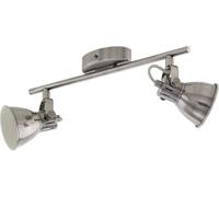 Spot Moderno Seras In Acciaio Nichel Anticato 2 Luci Gu10 3W Ip20
