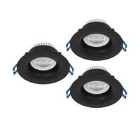 Eglo Set 3 faretti da incasso Salabate, Ø 8,8 cm, plafoniere bagno in