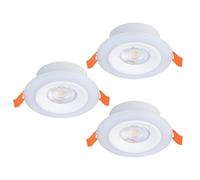 Eglo set 3 faretti LED Calonge RGB, spot da incasso piatto