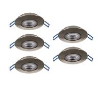 Eglo set 5 faretti LED da incasso Cedrez, Ø 9 cm, spot da soffitto