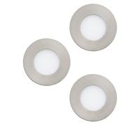 Eglo Set da 3 Faretti LED da Incasso Fueva 1, Ø 8,5 cm, Set di Spot LED in