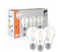 Eglo - Set di 3 lampadine a LED E27, lampadine classica per illuminazione retrò, 7 W classica, luce bianca calda, 2700 K, trasparenti, attacco Edison A60, diametro 6 cm