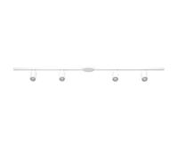 Eglo Sistema di binari ad alto voltaggio Easy Track, set espandibile con 3 faretti da soffitto, binario in alluminio e plastica bianca, lampade con attacco GU10, 102 cm