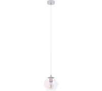 Eglo Lampada a sospensione Ariscani 2, a 1 luce, per tavolo da pranzo, lampadario iridescente, in metallo cromato e vetro, E27, Ø 20 cm