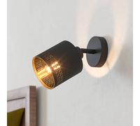 EGLO Spot parete Esteperra, nero/oro, 1 luce EGLO