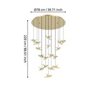 EGLO Stars Of Light Lampada a sospensione a LED Paratebueno ottone rotonda 17fl Stars of Light
