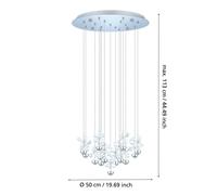 EGLO Stars Of Light Lampada LED a sospensione Pianopoli cromata Ø 50 cm Stars of Light