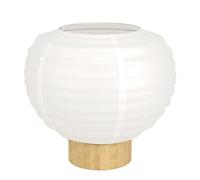Eglo Summerhill Lampada da comodino, lampada da tavolo in stile giapponese, decorazione per camera da letto, in legno marrone e carta bianca, certificata FSC, attacco E27, Ø 40 cm