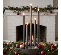 Eglo Supporto Candele LED Grigio Lampada Da Tavolo Da Finestra 46 Cm