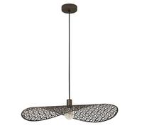 Eglo Swaby XXL - Lampada a sospensione per tavolo da pranzo, soffitto, in acciaio di colore bronzo, attacco E27, diametro 80 cm