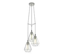 Eglo Tarbes - Lampadario a sospensione 3 luci per tavolo da pranzo, lampada