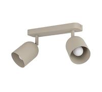 Eglo Lampada da soffitto Tilston 2 luci per soggiorno acciaio sabbia attacco E14