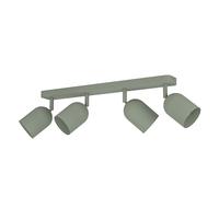 Eglo Tilston - Lampada da soffitto a 4 luci, faretto per soggiorno in acciaio di colore verde scuro, attacco E14