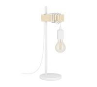 Lampada Da Scrivania Industrial Townshend 1 Luce Acciaio Bianco