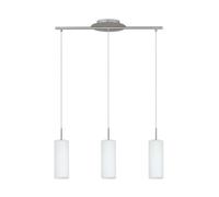 EGLO - TROY 3 LAMPADA A SOSPENSIONE E27 3 LUCI 100W VETRO BIANCO 85978