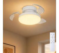 Eglo Ventilatore Da Soffitto Con Luce LED 3 Pale Bianco Timer Dimmer CCT 41 cm [EEK: Non valutato]