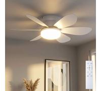 Eglo Ventilatore da Soffitto con Luce LED, Telecomando, CCT, 6 Pale, D 52 cm [EEK: Non valutato]