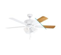 EGLO Ventilatore da soffitto Las Palmas, cinque pale con luce, interruttore a st