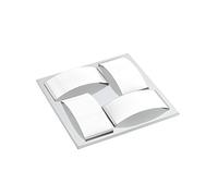Eglo WASAO 1 - Plafoniera in acciaio INOX, 21.6 W, 32 x 32 cm, colore: Cromo