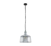 Eglo WRAXALL 1 Lampadario a Sospensione, Nero-Argento