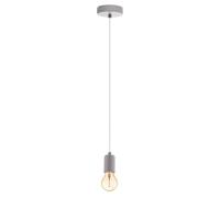Eglo YORTH-P - Lampadario a sospensione in acciaio, 60 W, colore: grigio pastello