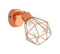 EGLO Applique a LED Zapata color rame in look gabbia EGLO