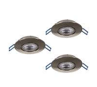 Eglo Zujar, Set di 3 luci da incasso a LED, faretti da incasso, faretti