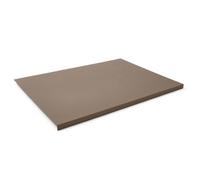 Eglooh - Adamantis - Sottomano Scrivania in Vera Pelle Grigio Talpa cm 70x50 - Design Moderno, Resistente Struttura in Acciaio con Profilo a L, Fondo Antiscivolo - Made in Italy
