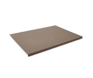 Eglooh - Adamantis - Sottomano Scrivania in Vera Pelle Grigio Talpa cm 70x50 - Design Moderno, Resistente Struttura in Acciaio con Profilo a L, Fondo Antiscivolo - Made in Italy