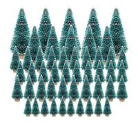 EGmoda 50 piccoli alberi di pino artificiali in miniatura, per decorazioni fai da te e feste di Natale