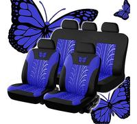 EGNIAN 9Pcs Protezione Sedile Auto per Kia Picanto 5-door JA TA SA 2004-2016 2017 2018 2019 2020 2021 2022 2023 2024,Impermeabile Set Fodere Anteriori E Posteriori,Copri Sedili Auto,Blue