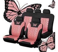 EGNIAN 9Pcs Protezione Sedile Auto per Toyota Aygo X AB70 2021 2022 2023 2024 2025,Impermeabile Set Fodere Anteriori E Posteriori,Copri Sedili Auto,Pink