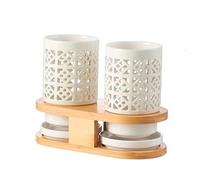 EGNIAN Portaposate Scolaposate,Ceramica Portaposate Pratico- per Il lavello della Porta Posate,Bacchette,cucchiai,spatole,scolapiatti da Cucina con Scomparto Staccabile on Base Drenante
