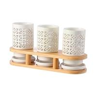 EGNIAN Portaposate Scolaposate,Ceramica Portaposate Pratico- per Il lavello della Porta Posate,Bacchette,cucchiai,spatole,scolapiatti da Cucina con Scomparto Staccabile on Base Drenante