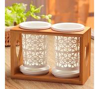 EGNIAN Portaposate Scolaposate,Ceramica Portaposate Pratico- portaposate per Il lavello della Porta Posate,Bacchette,cucchiai,spatole,scolapiatti da Cucina con Scomparto Staccabile