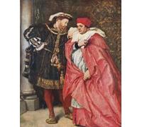 Ego Et Rex Meus dopo il dipinto di Sir John Gilbert. Enrico VIII e Thomas Wolsey. Enrico VIII 1491 1547. Re d'Inghilterra. Thomas Wolsey c. 1473 1530. Arcivescovo inglese statista e cardinale della