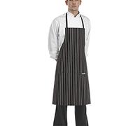 EGOCHEF Grembiule con pettorina e tascone 100% cotone (AMERICA-GESSATO LARGO)