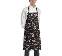 EGOCHEF Grembiule con pettorina e tascone 100% cotone (POP ART-POP ART)