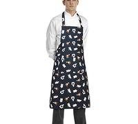 EGOCHEF Grembiule con pettorina e tascone 100% cotone (PUPPIES-CUCCIOLI)